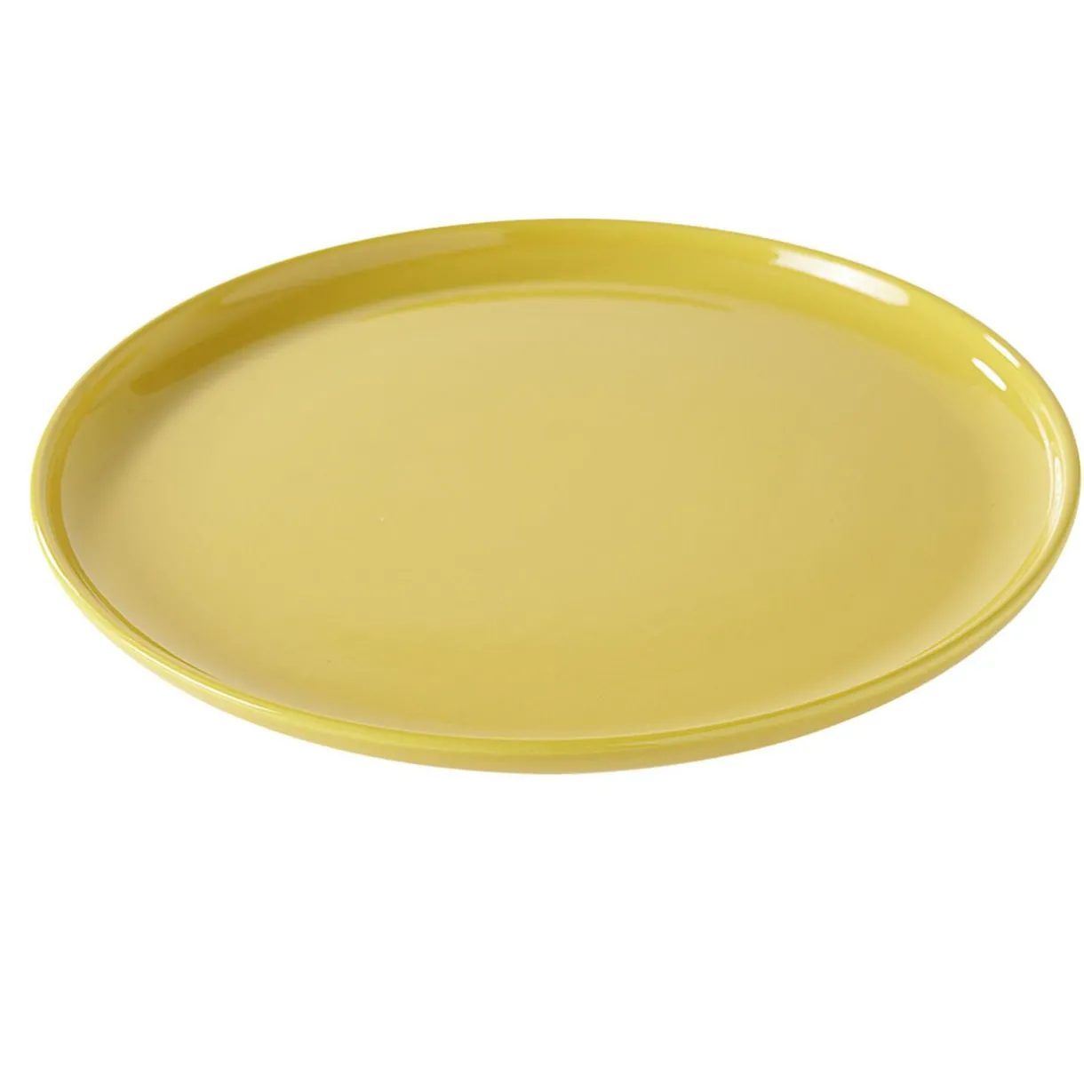 Assiette plate ronde Oslo jaune moutarde^Gifi Best