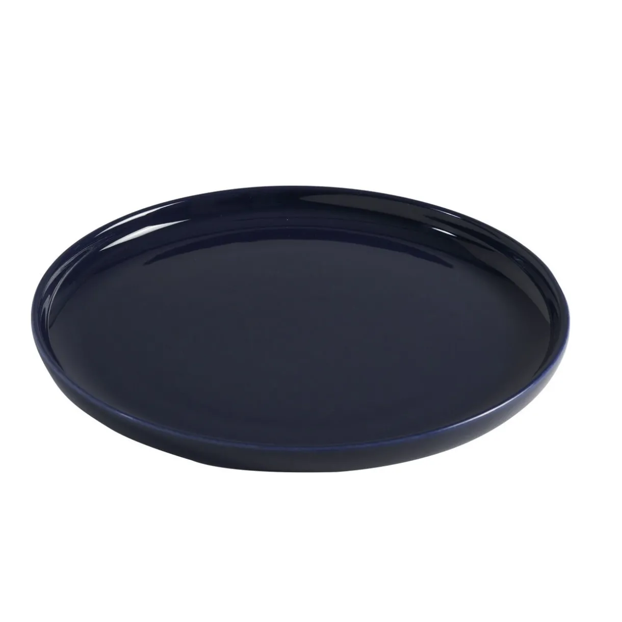 Assiette plate ronde Oslo bleue^Gifi Discount