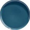 Assiette plate ronde Oslo porcelaine bleu uni^Gifi Sale