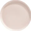 Assiette plate ronde Oslo porcelaine rose uni^Gifi
