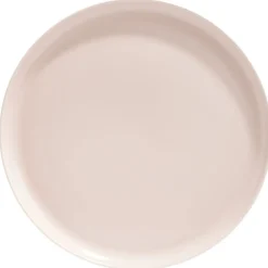 Assiette plate ronde Oslo porcelaine rose uni^Gifi