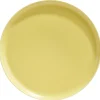 Assiette plate ronde Oslo porcelaine jaune uni^Gifi New