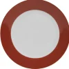 Assiette plate ronde rouge et blanche^Gifi Best