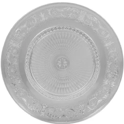 Assiette plate ronde transparente ciselée^Gifi Online