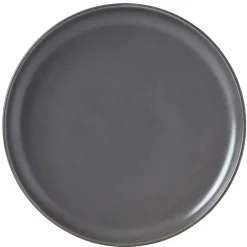 Assiette plate ronde uni gris mat^Gifi New