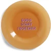 Assiette plate verre coloré avec message Ø20cm - 3 modèles^Gifi Hot