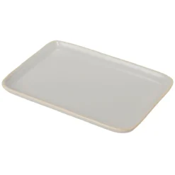 Assiette rectangulaire faïence gris 28,5x19,5cm^Gifi Hot