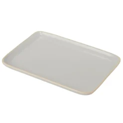 Assiette rectangulaire faïence gris 28,5x19,5cm^Gifi Hot