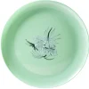Assiette ronde en plastique décor feuillage^Gifi Discount