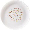 Assiette ronde en plastique décor pois multicolore^Gifi Outlet
