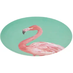 Assiette ronde en résine mélaminée design exotique^Gifi Online