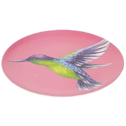 Assiette ronde en résine mélaminée design exotique^Gifi Online