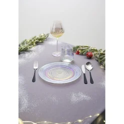 Assiette ronde plate décor ciselé design irisé^Gifi Outlet