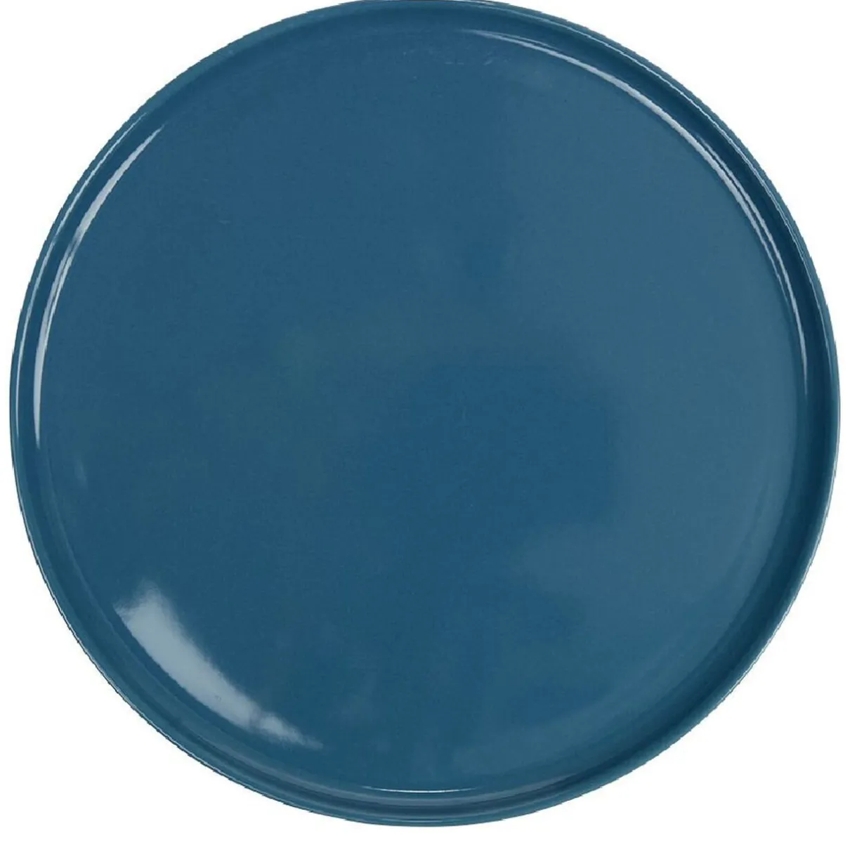 Assiette ronde plate Nordic porcelaine bleu^Gifi Outlet