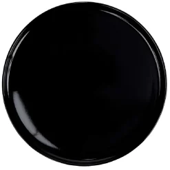 Assiette ronde plate Nordic porcelaine noir^Gifi