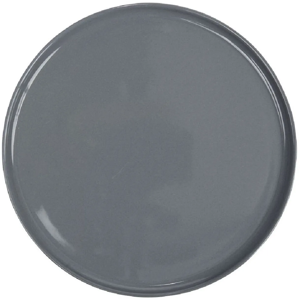 Assiette ronde plate Nordic porcelaine gris^Gifi Best
