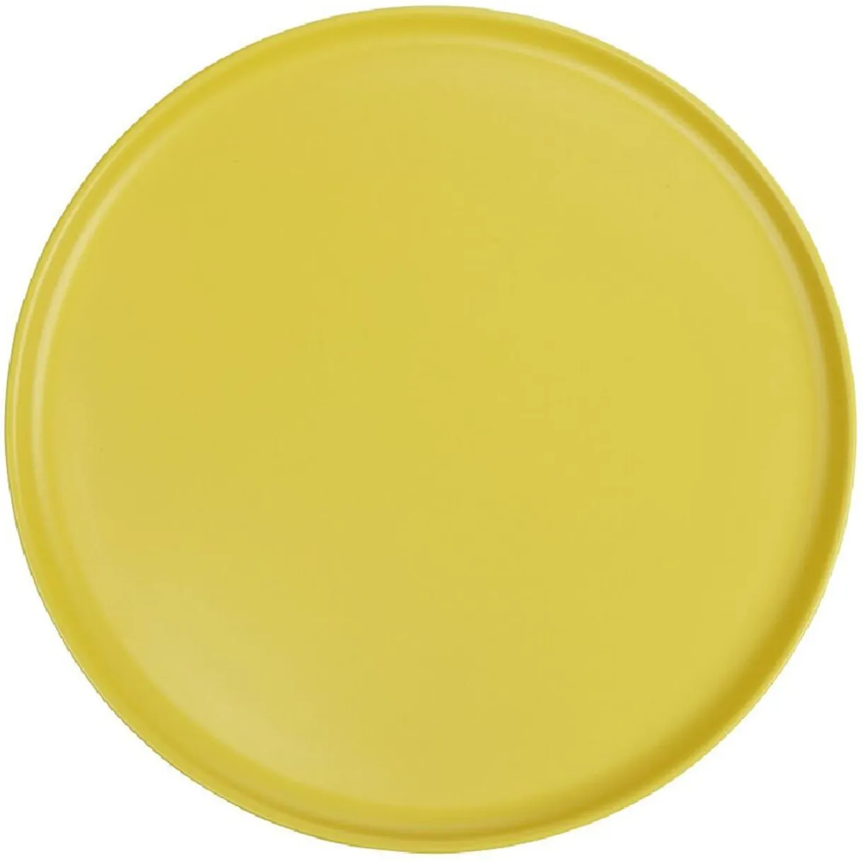 Assiette ronde plate Nordic porcelaine jaune^Gifi Hot