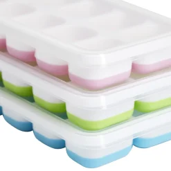 Bac à 14 glaçons avec couvercle 21x8cm - 3 coloris^Gifi Outlet