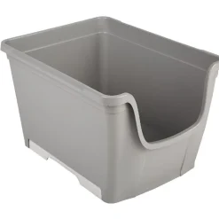 Rangement|Gifi Bac à bec empilable taupe 14 L