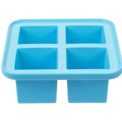 Bac à glaçon XXL en silicone 4 compartiments blanc/bleu^Gifi Outlet