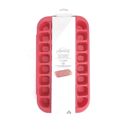 Bac à glaçons avec support 32 compartiments rouge^Gifi Online