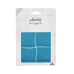 Bac à glaçons XXL 4 compartiments silicone bleu^Gifi Hot