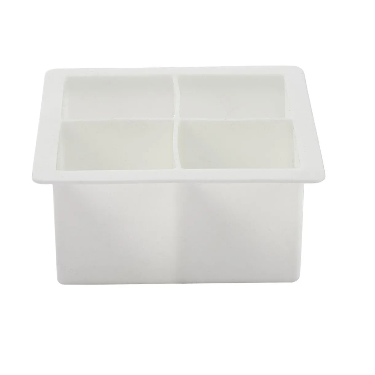 Bac à glaçons XXL 4 compartiments silicone blanc^Gifi Discount