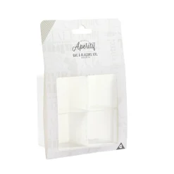 Bac à glaçons XXL 4 compartiments silicone blanc^Gifi Discount