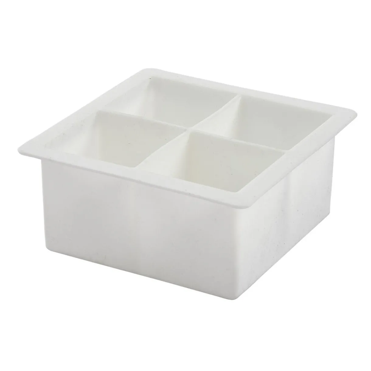 Bac à glaçons XXL 4 compartiments silicone blanc^Gifi Discount