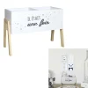 Rangement|Gifi Bac à livres en bois Il était une fois blanc et naturel 60x30xH45cm