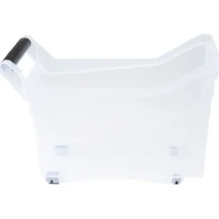 Rangement|Gifi Bac de rangement à roulettes transparent 17L