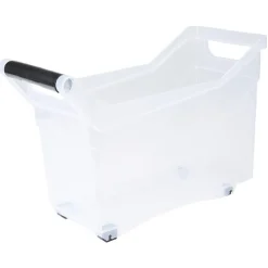 Rangement|Gifi Bac de rangement à roulettes transparent 17L