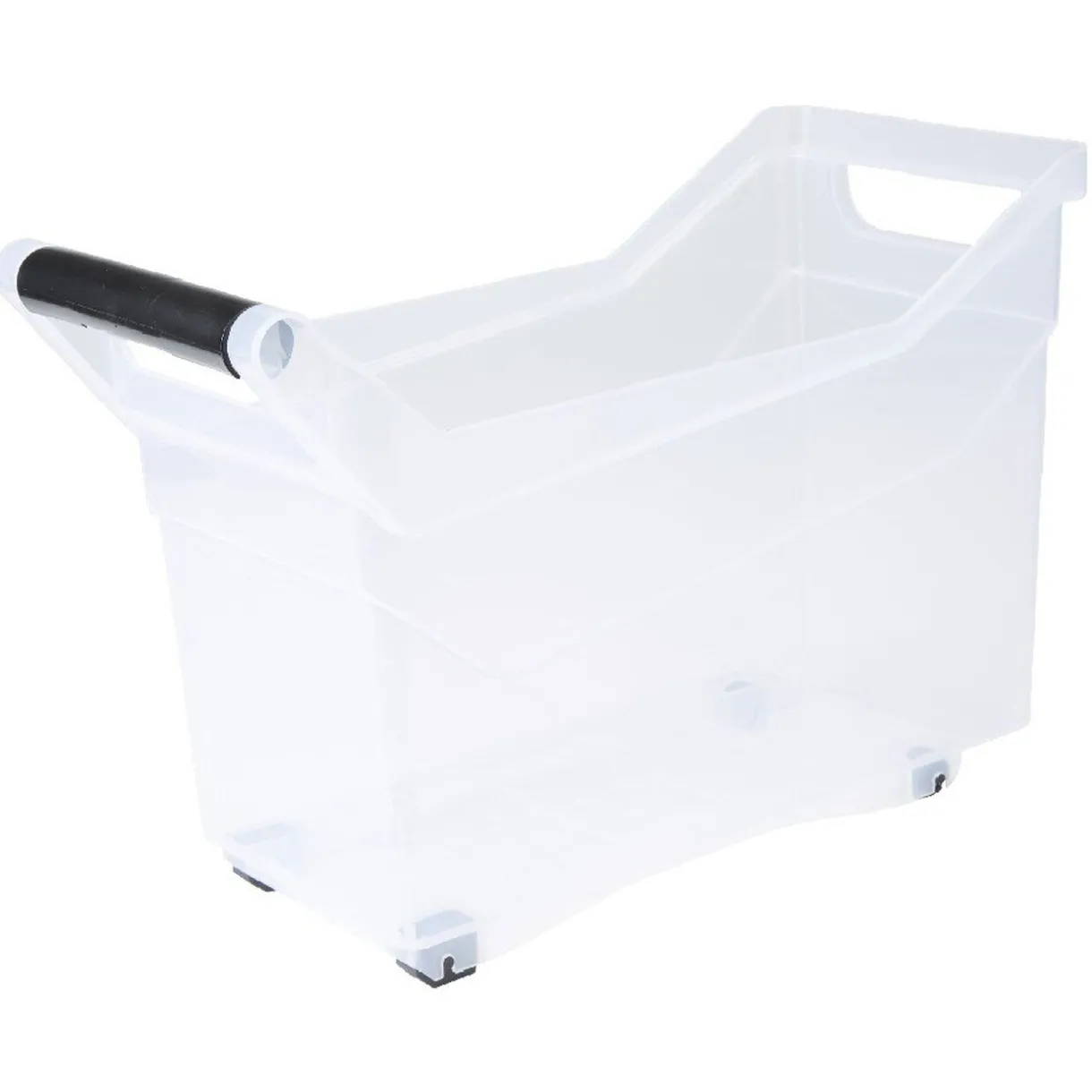 Rangement|Gifi Bac de rangement à roulettes transparent 17L