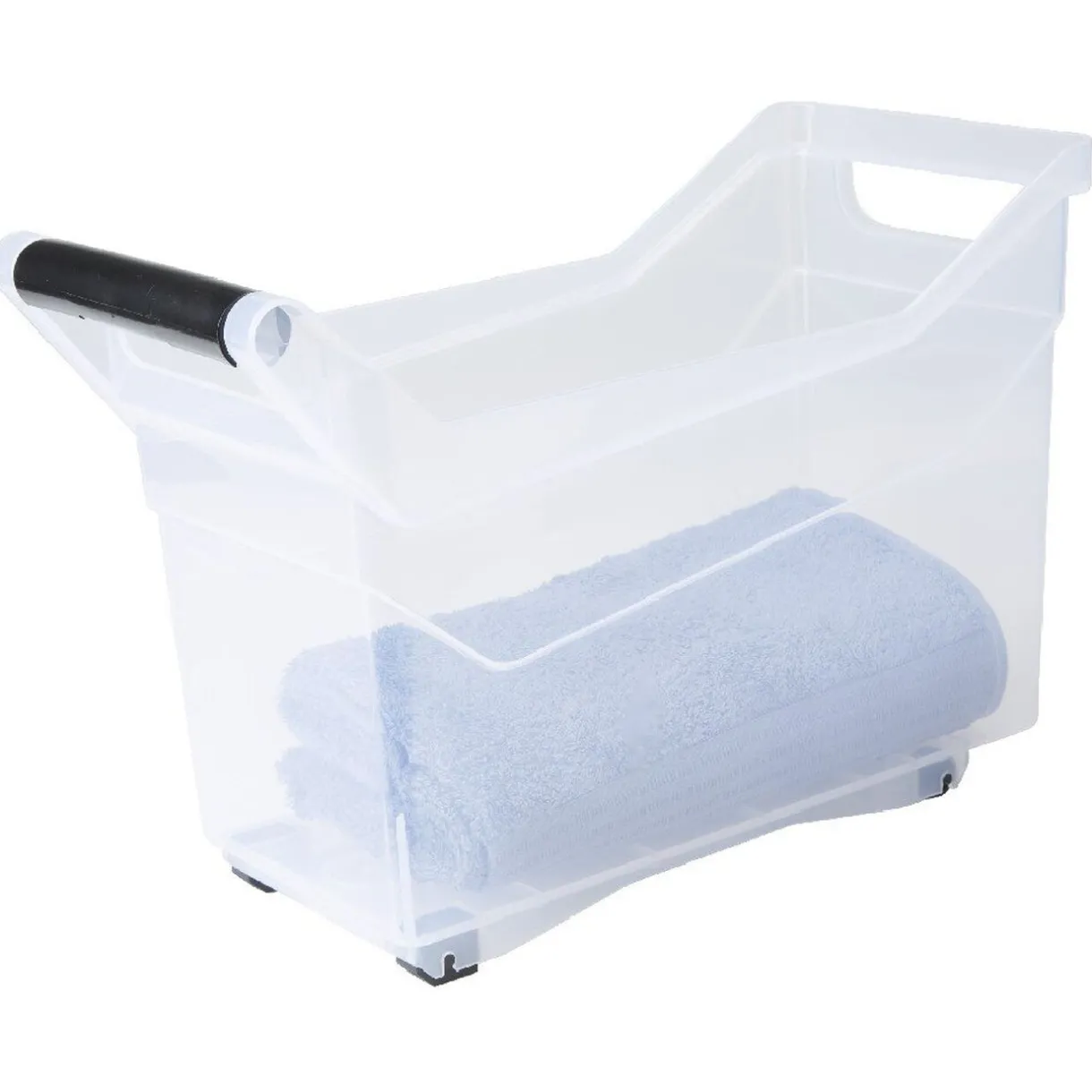 Rangement|Gifi Bac de rangement à roulettes transparent 17L