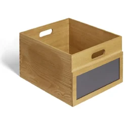 Rangement|Gifi Bac de rangement bois et ardoise 33xH20x29cm Taille M