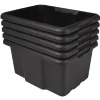 Rangement|Gifi Bac de rangement en plastique 15L uni noir x5