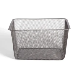 Rangement|Gifi Bac de rangement métal rouge ou gris 41x29,5xH23cm