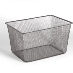 Rangement|Gifi Bac de rangement métal rouge ou gris 41x29,5xH23cm