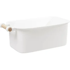 Rangement|Gifi Bac de rangement plastique poignée bois Taille M x2
