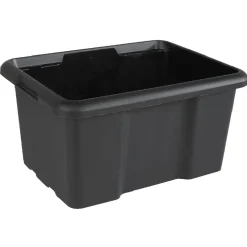 Rangement|Gifi Bac en plastique noir 15 L