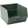 Rangement|Gifi Bac superposable en métal vert - L33 x l25 x H28,5 cm