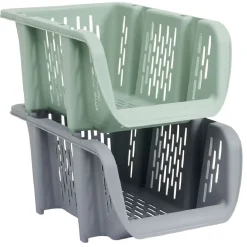 Rangement|Gifi Bac superposable étroit en plastique 31x20,5xH13,5cm