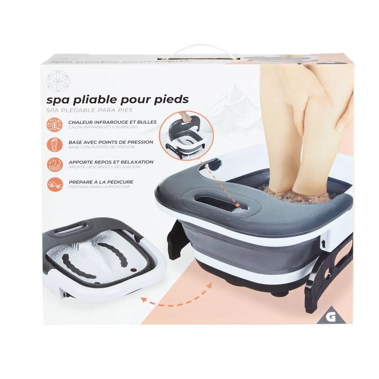 Clearance Gifi Bain de pied pliable blanc