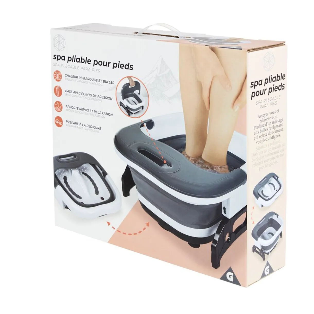 Clearance Gifi Bain de pied pliable blanc