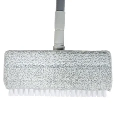 Nettoyage Et Entretien|Gifi Balai brosse 2en1 gris et blanc avec mop