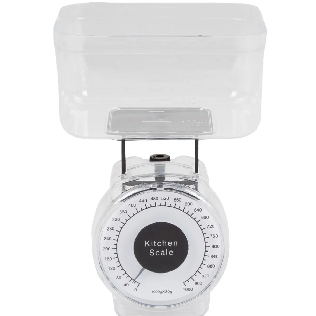 Balance de cuisine mécanique 1 kg noir transparent^Gifi Outlet