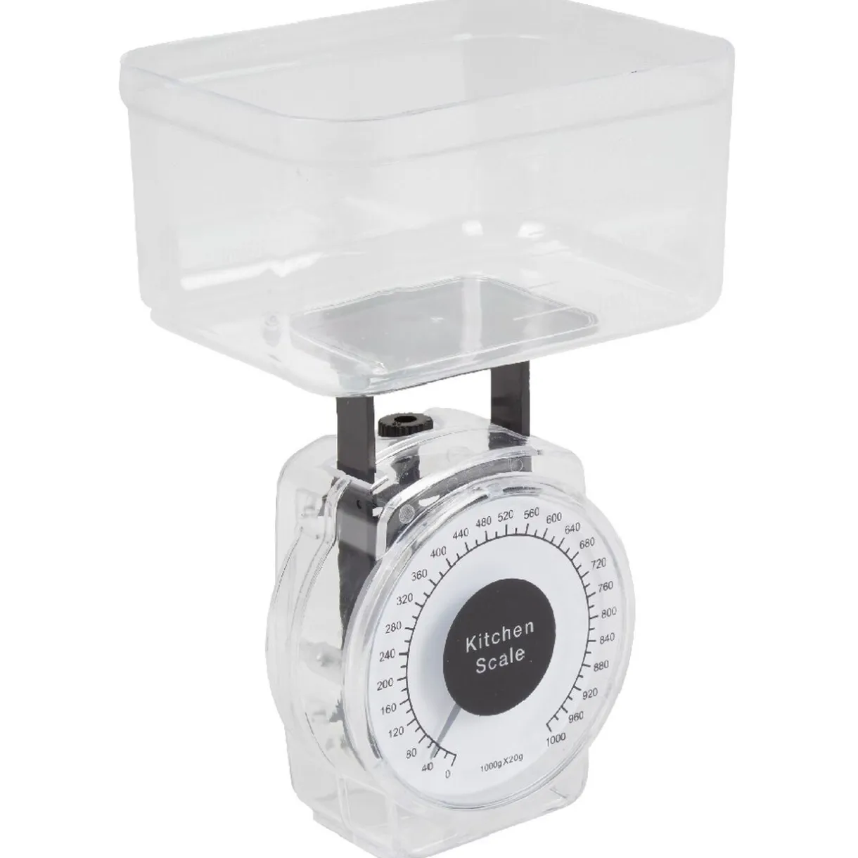 Balance de cuisine mécanique 1 kg noir transparent^Gifi Outlet