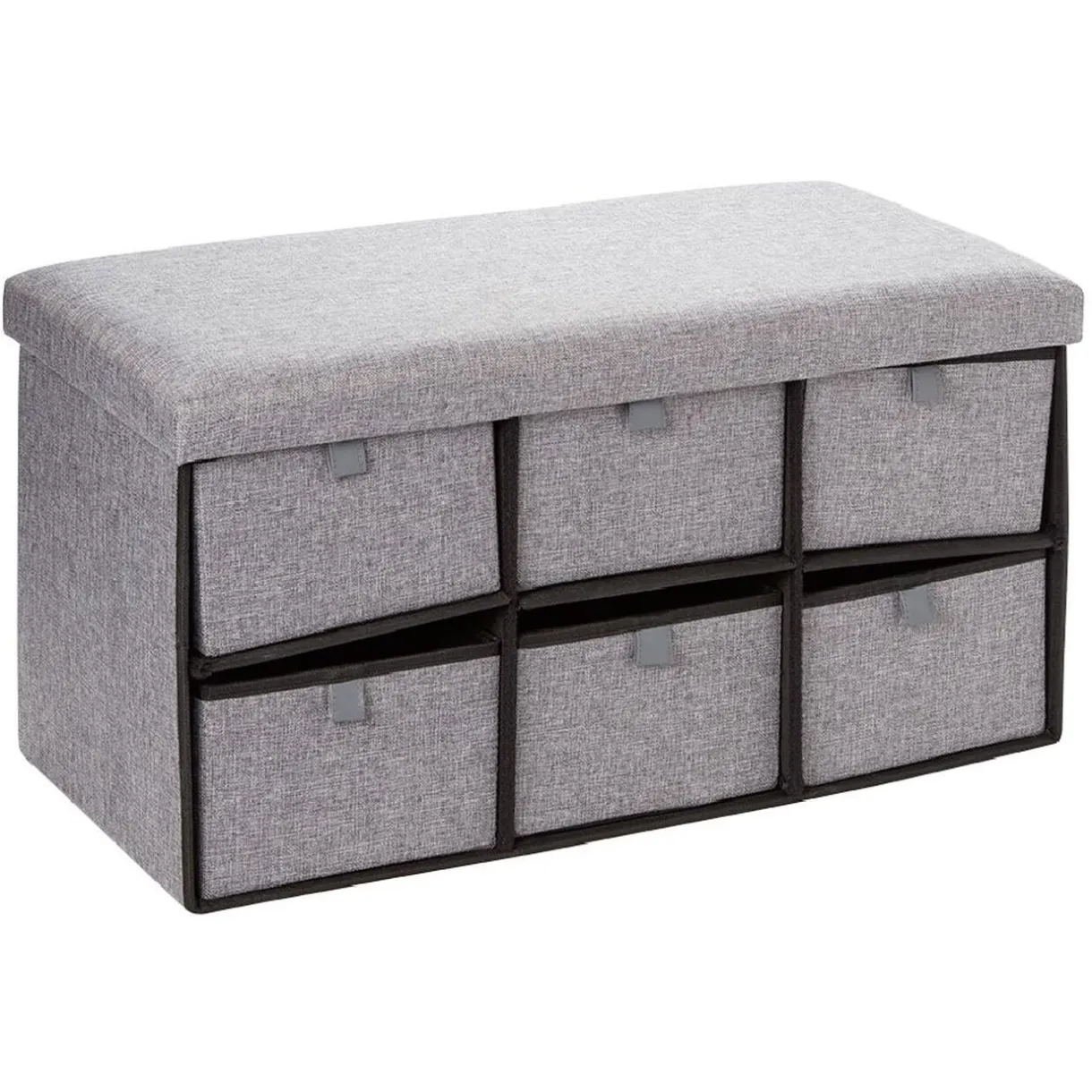 Rangement|Gifi Banc range chaussures en tissu gris