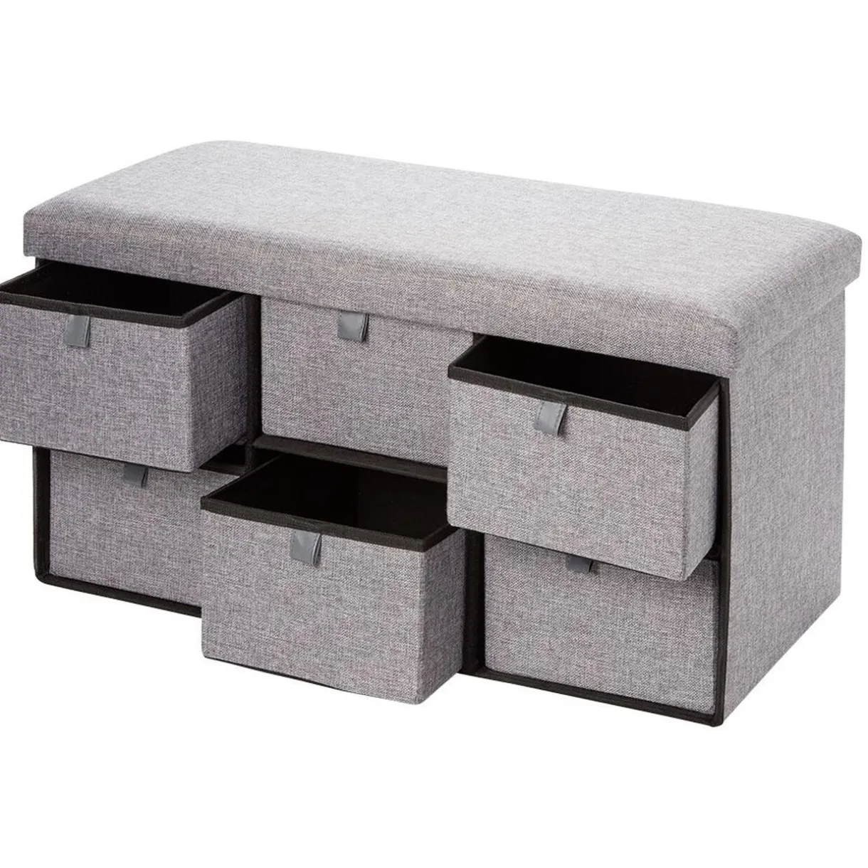 Rangement|Gifi Banc range chaussures en tissu gris