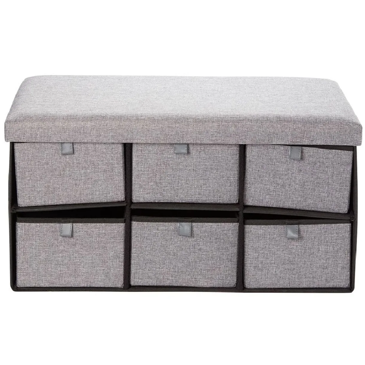 Rangement|Gifi Banc range chaussures en tissu gris